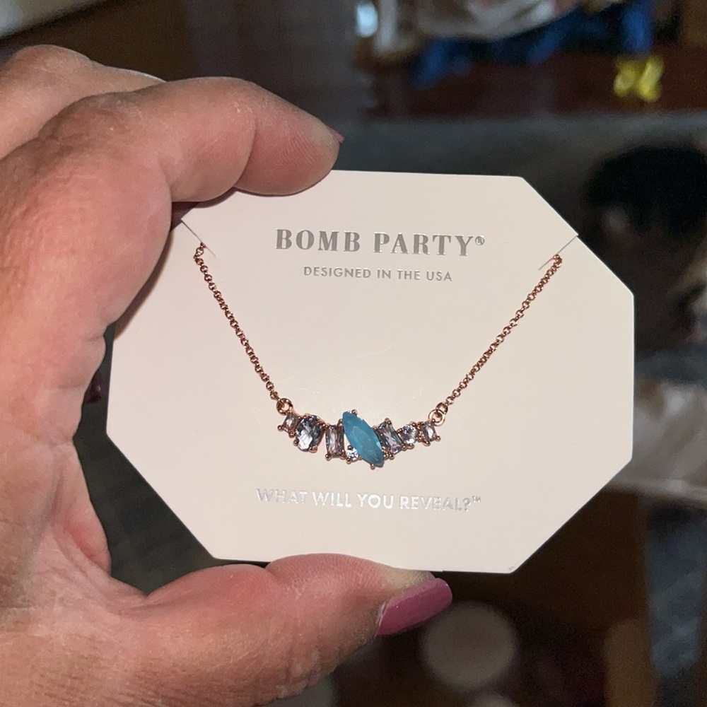 Glam Doll Sparkle-Bomb Party March birthday necklace